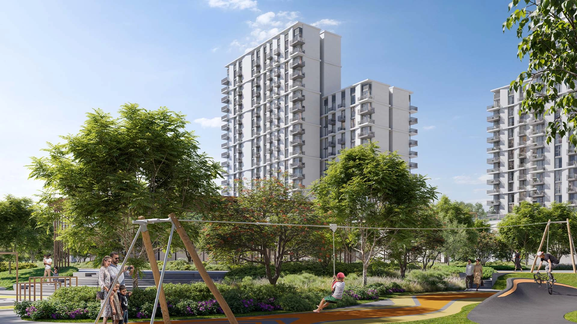 Green spaces and open parks integrated into Hillsedge’s layout